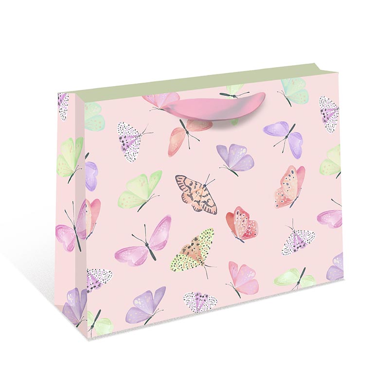 Пакет подарочный "бабочки" (32х26см)
