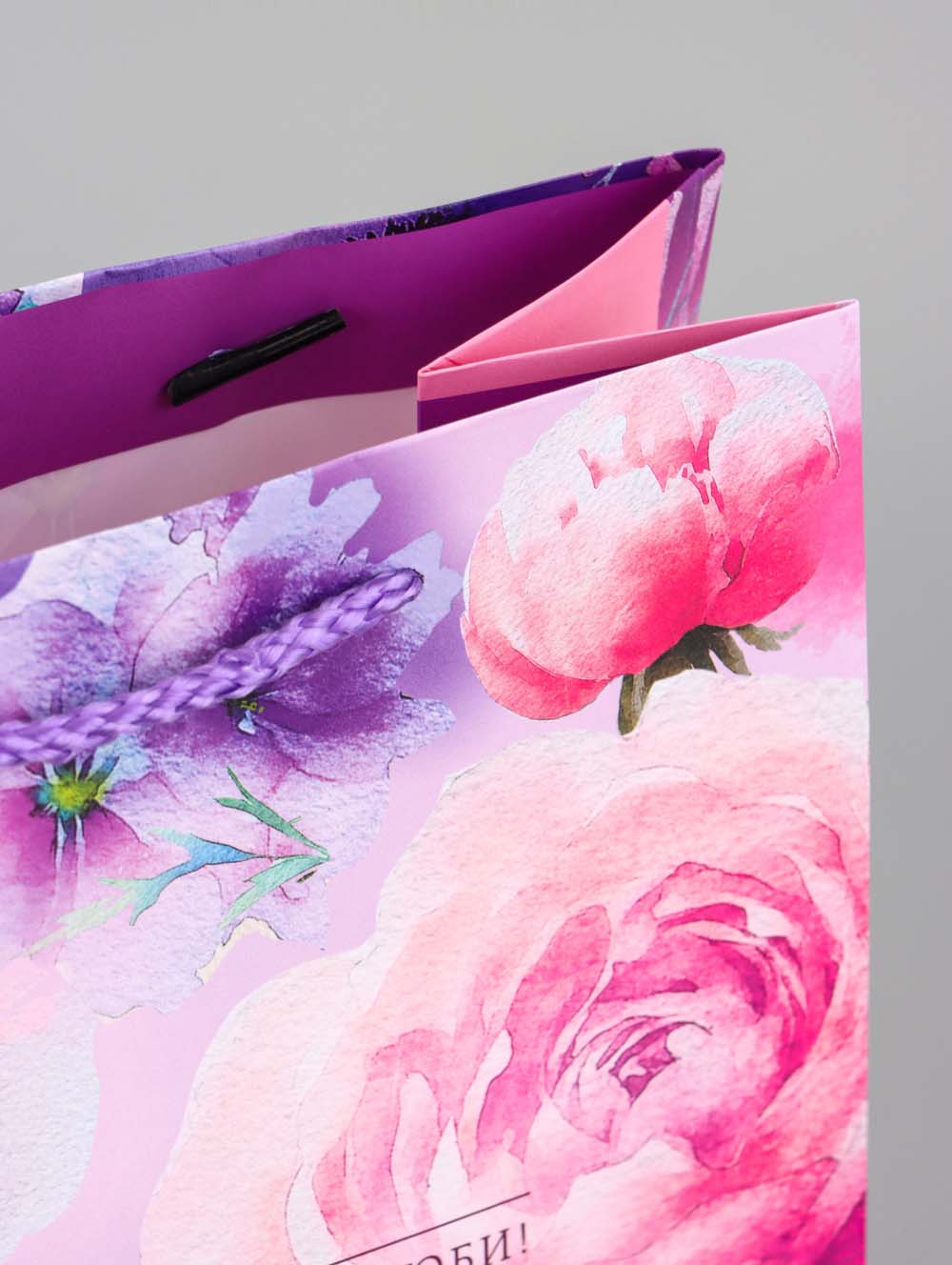 Пакет подарочный "цветочное ассорти" (18х22,3х10см)