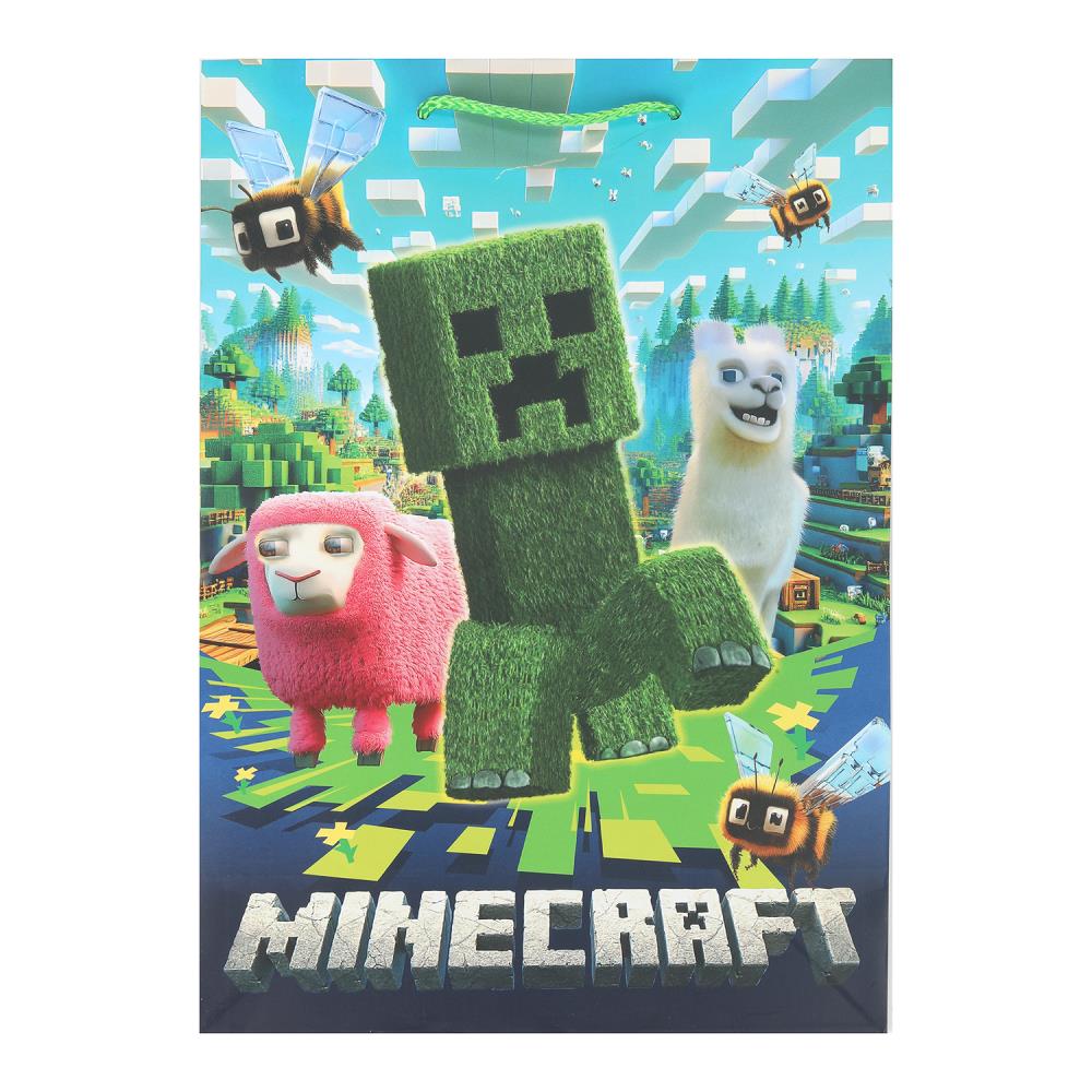 Пакет подарочный "пиксели" (22х31х10см)