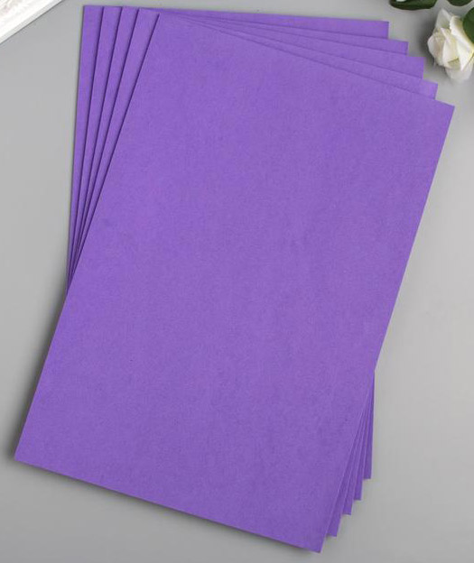 Фоамиран 2 мм а4 "фиолетово-синий"