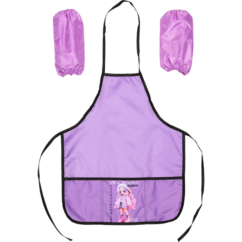 Набор для труда (накидка+нарукавники) devente "amai menoko" лавандовый 45х54см 3 кармана