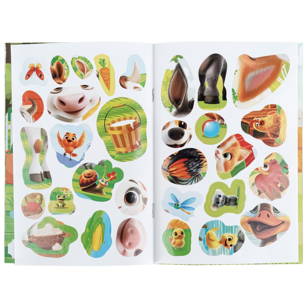 Аппликация "весёлая ферма" а5 с наклейками (умка)