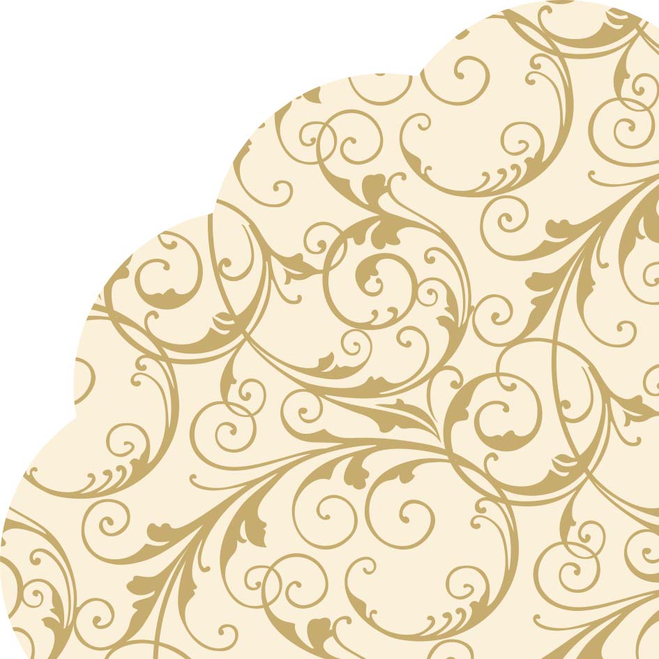 Салфетки бум. d=320мм 12 шт. 3-сл. "очарование на кремовом"