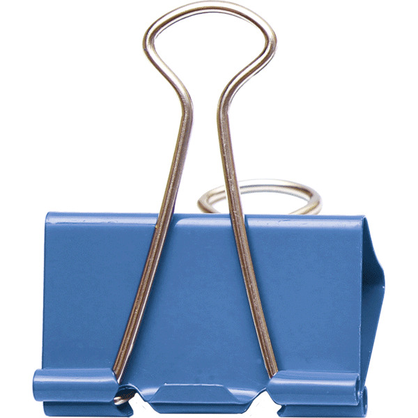 Зажим для бумаг цветной 25мм 12шт. devente "pastel"