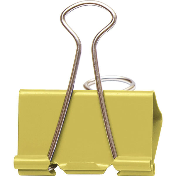 Зажим для бумаг цветной 25мм 12шт. devente "pastel"