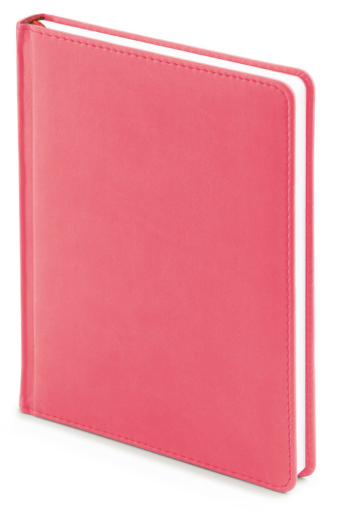 Ежедневник недатир. а6 альт "velvet" розовый кож.зам.