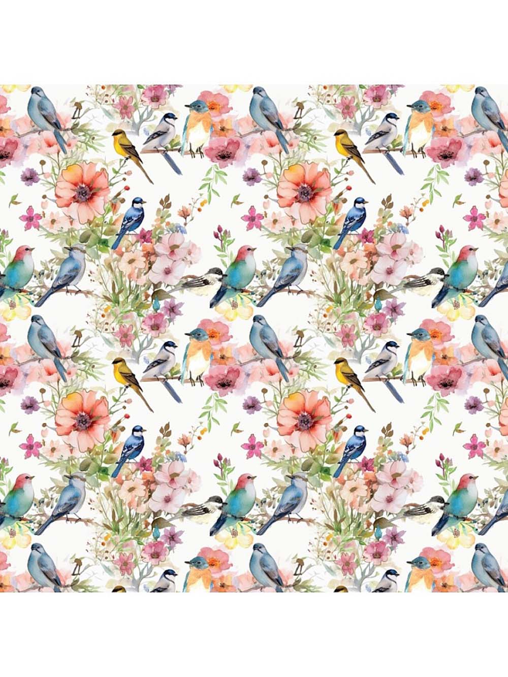 Бумага упаковочная 70х100см "птички в саду"