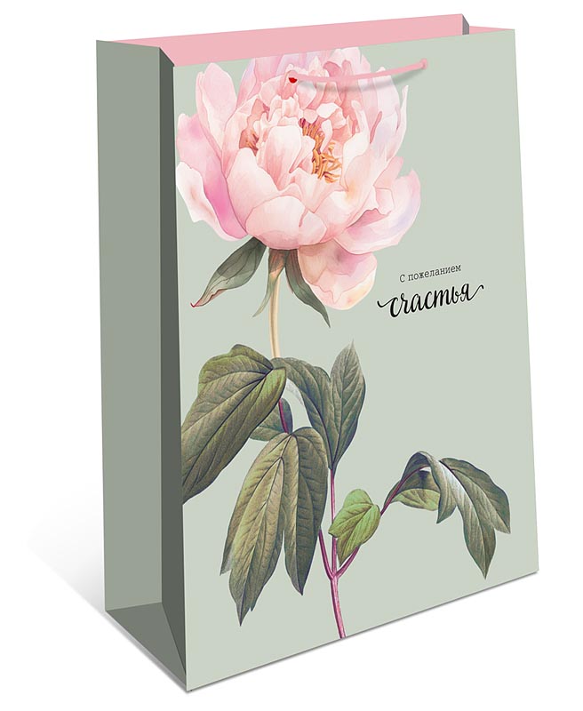 пакет подарочный "с пожеланием счастья" (18х22х10см) Пакет подарочный "с пожеланием счастья" (18х22х10см)