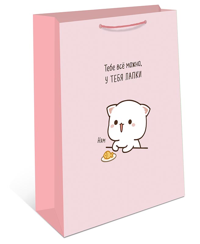 пакет подарочный "тебе всё можно" (18х22х10см) Пакет подарочный "тебе всё можно" (18х22х10см)