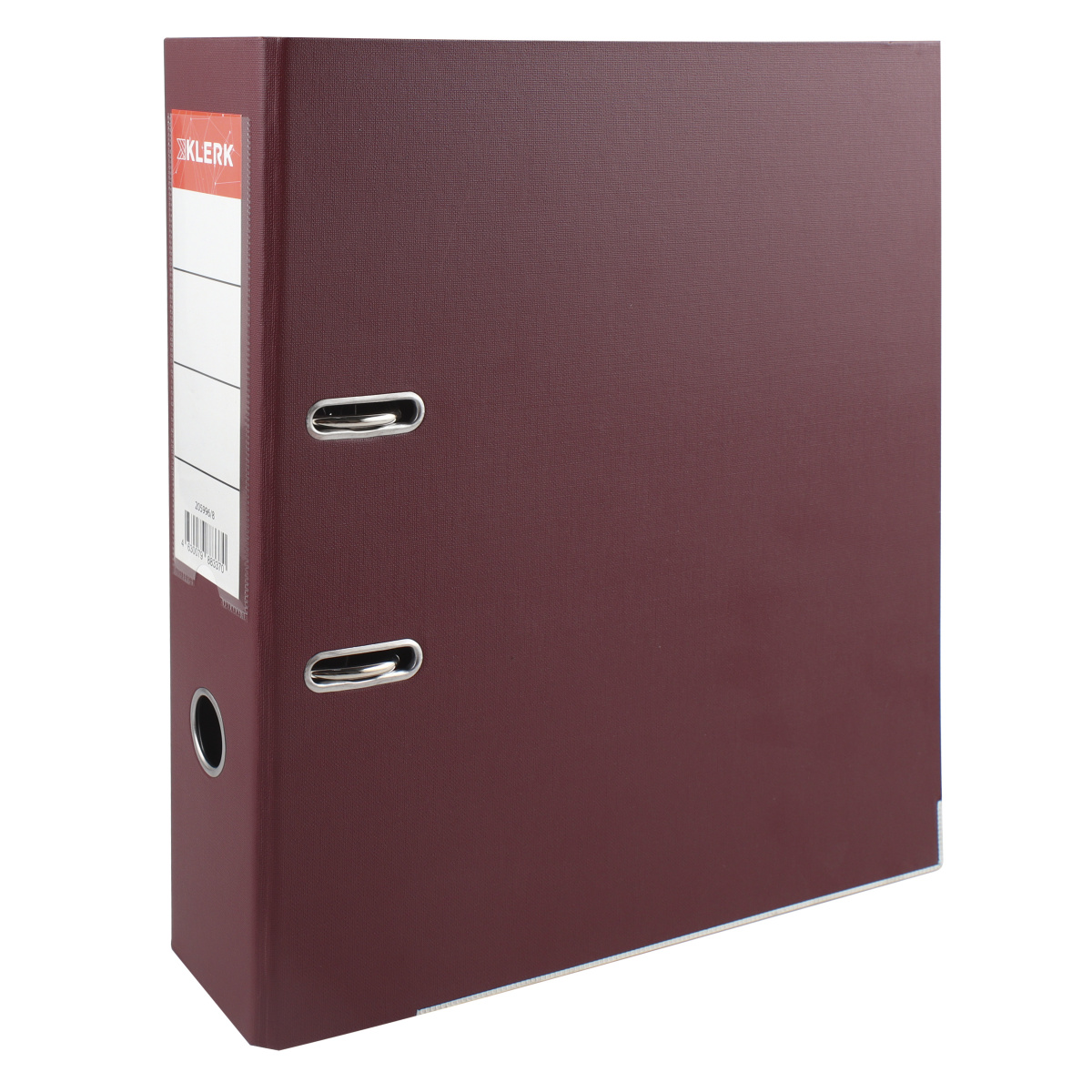 Папка-регистратор 7,5см пвх 2-сторонняя klerk бордовая,металл.уголок