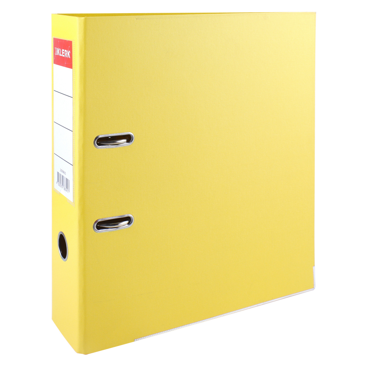 Папка-регистратор 7,5см пвх 2-сторонняя klerk жёлтая,металл.уголок