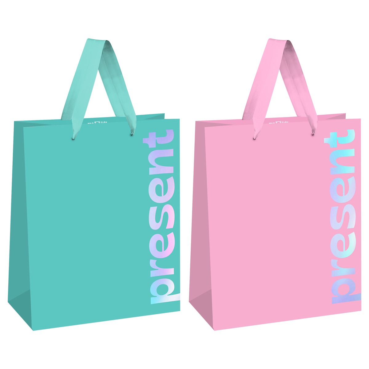 Пакет подарочный "bright present" (18х23х10см) асс-т