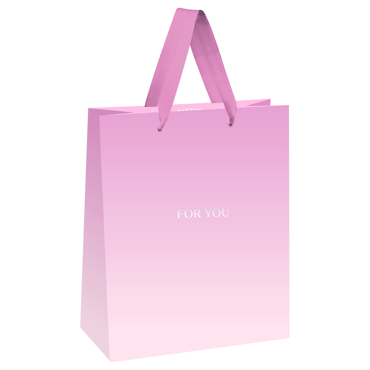 Пакет подарочный "for you. pink" (18х23х10см)