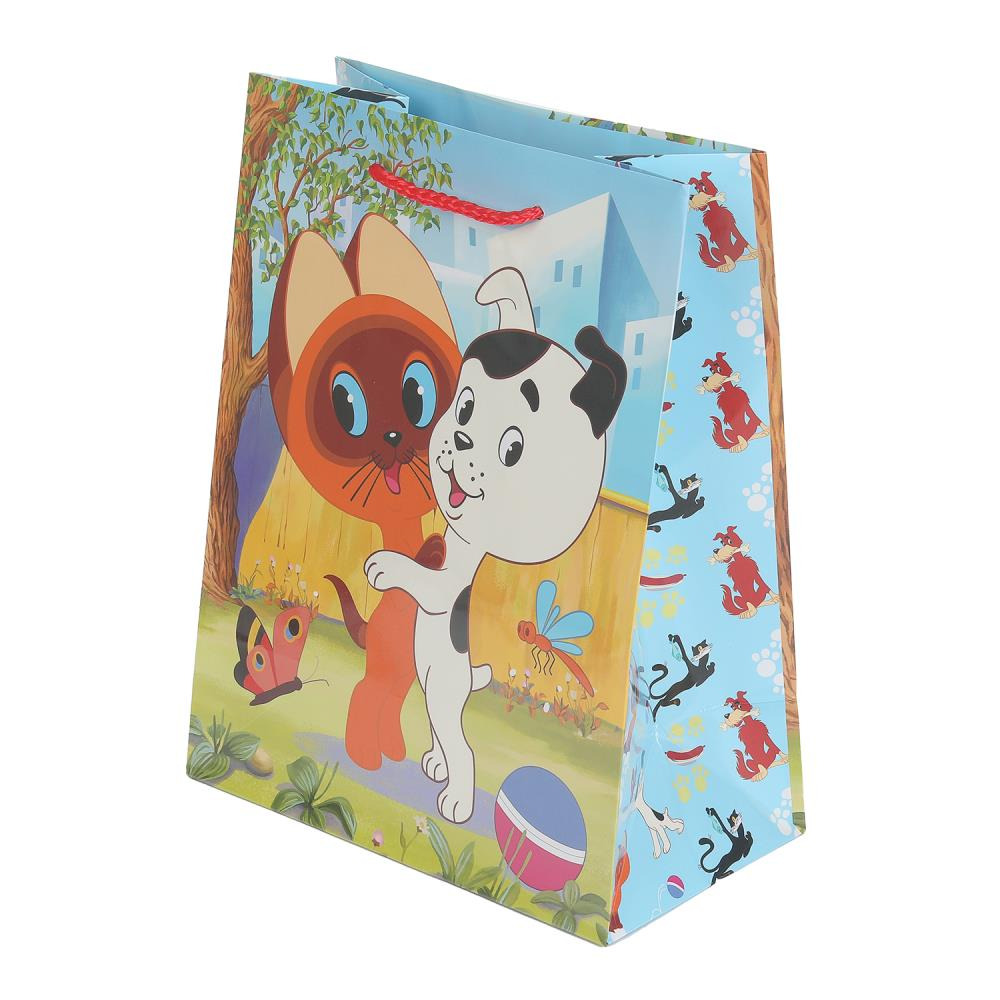 Пакет подарочный "котенок гав" 18х23х10см