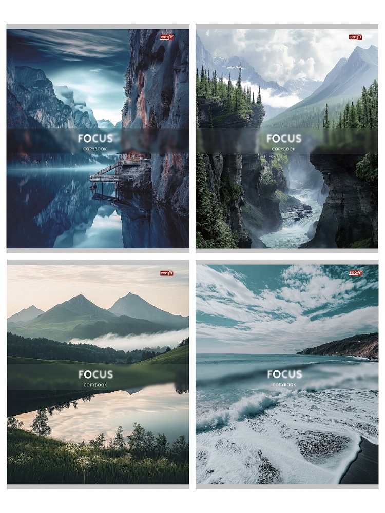 Тетрадь 96л. кл. "горы и вода-1" (проф-пресс) б/б,асс-т