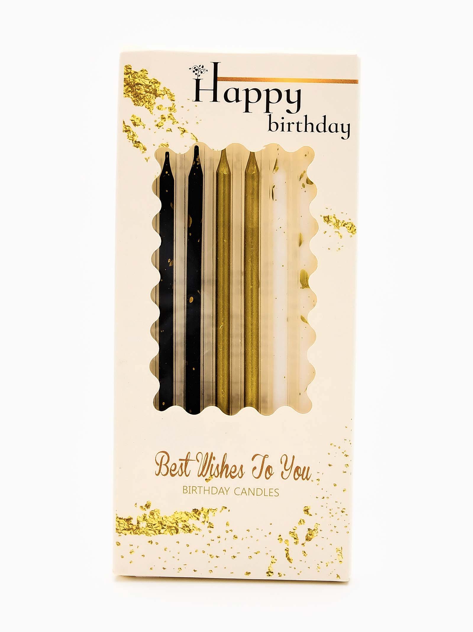 Набор свечей для торта 6шт. 9,5см "с днём рождения"