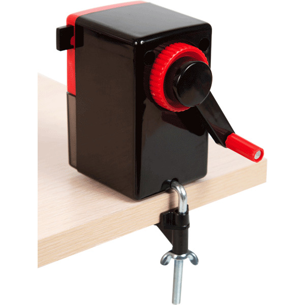 Точилка механическая devente с контейнером красная