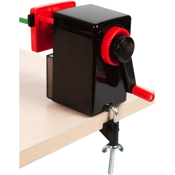 Точилка механическая devente с контейнером красная