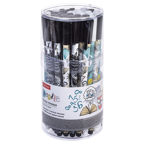 ручка гел. "hatber doodles" черная 0,5мм Ручка гел. "hatber doodles" черная 0,5мм