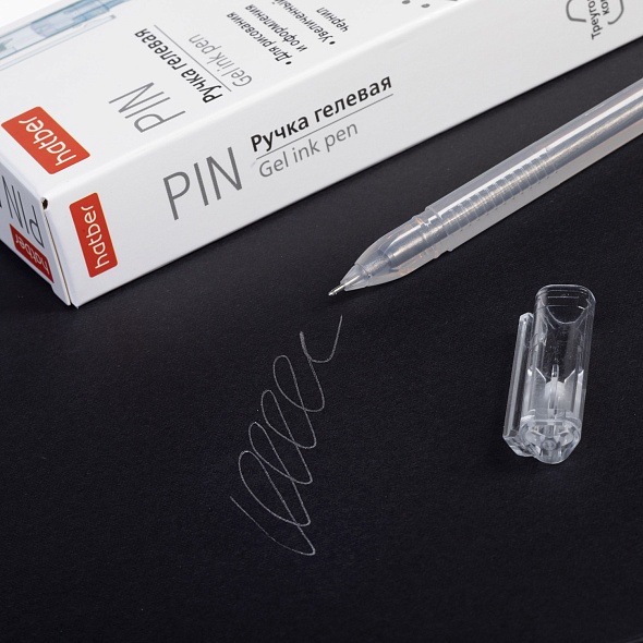 Ручка гел. "hatber pin" серебро 0,5мм