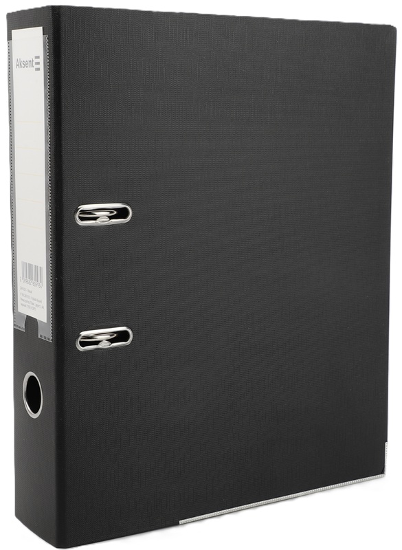 Папка-регистратор 7,5см пвх чёрная,металл.уголок,карман