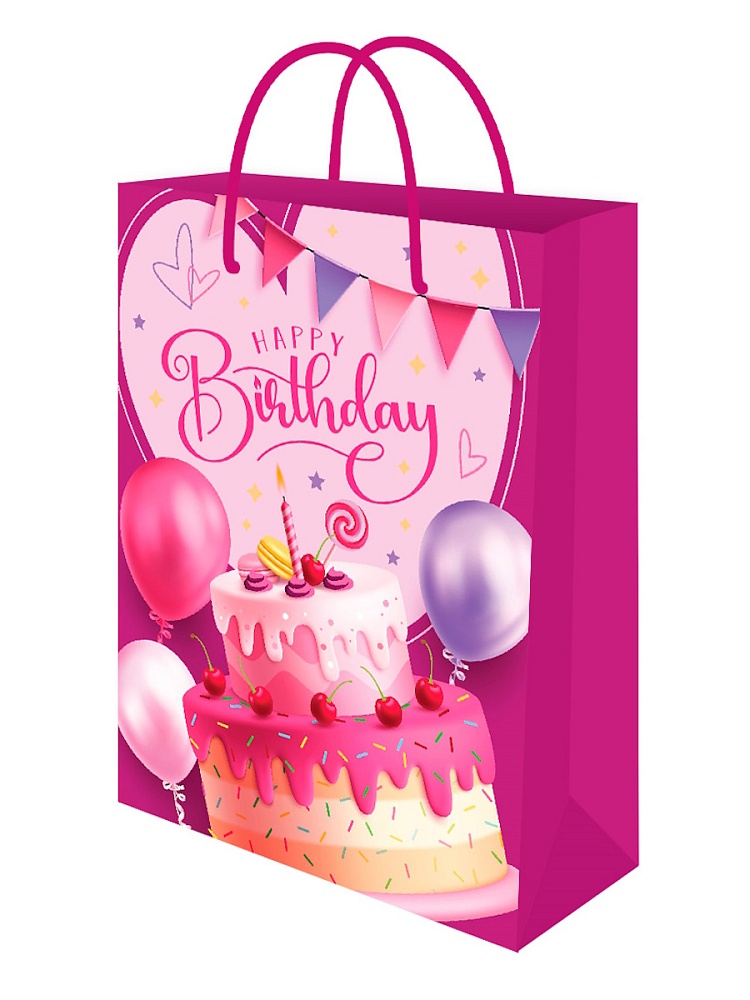 Пакет подарочный "сладкий праздник" (22х31х10см)