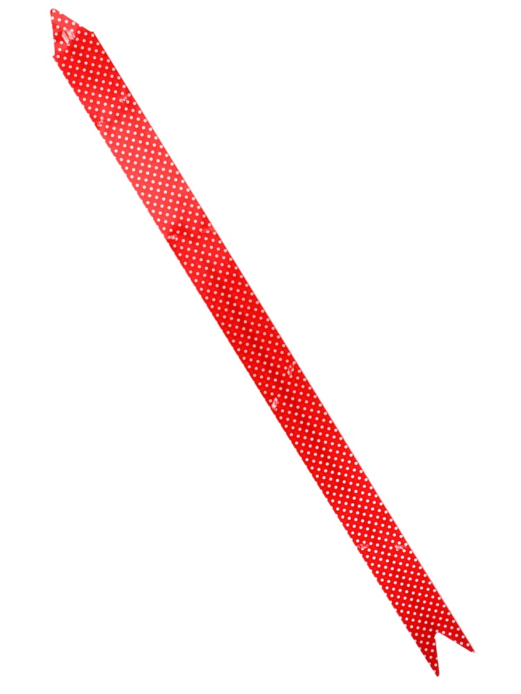 Бант-бабочка 3,0см "горошек" красный с принтом