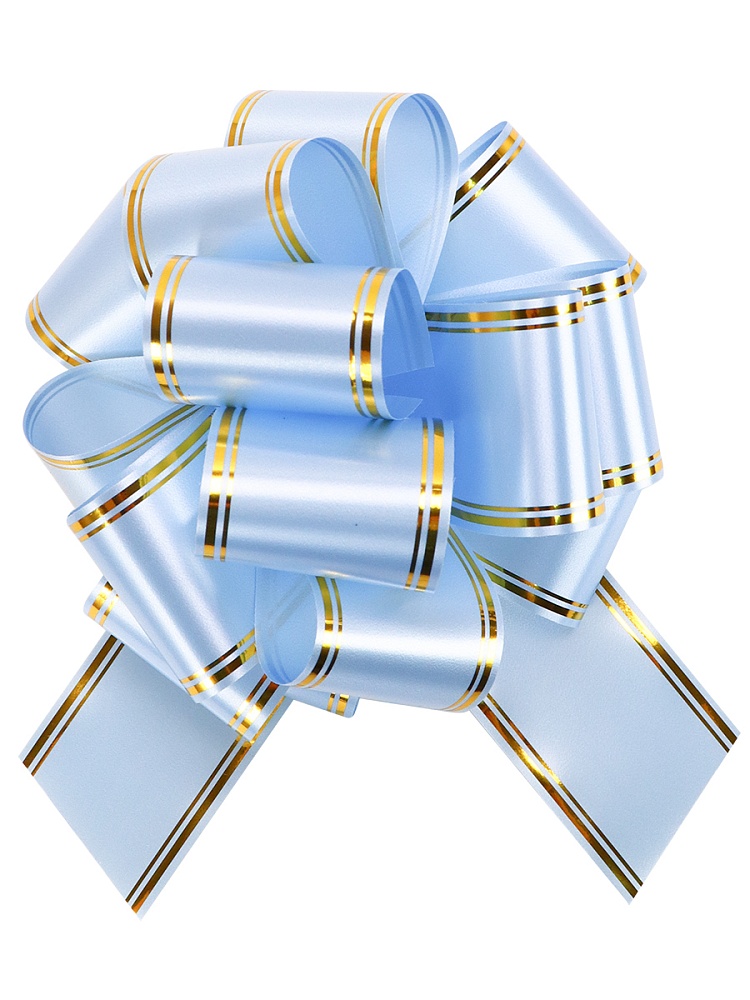 Бант-шар 5,0см "золотое сечение" голубой