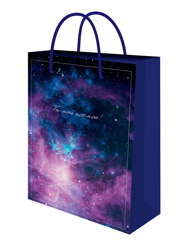Пакет подарочный "ты мой космос" (22х31х10см)