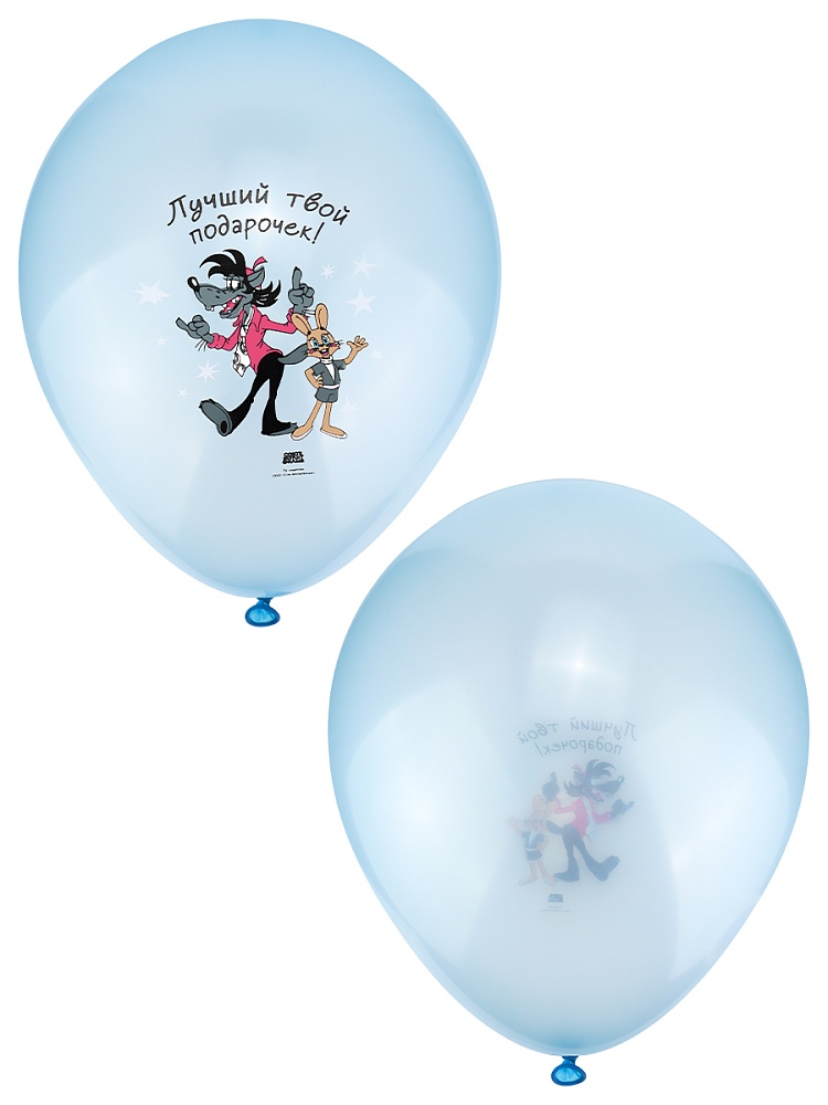 Шаров возд. 12''/30см "ну, погоди! заяц и волк" 1ст.