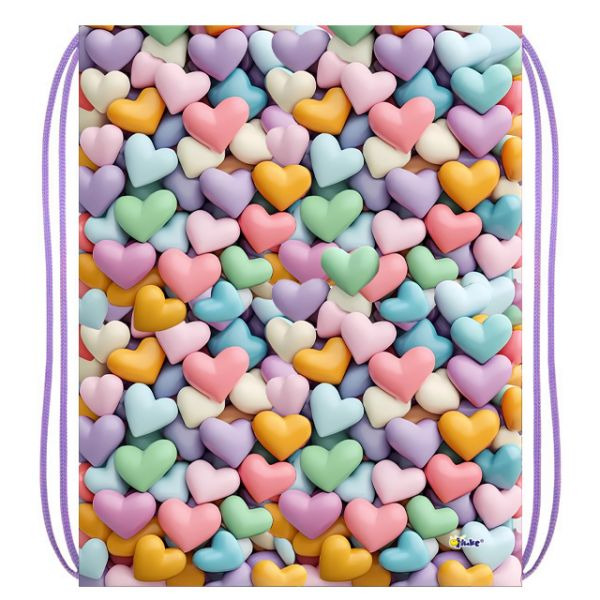 Сумка для обуви оникс "сердечки 3d" 33х42см