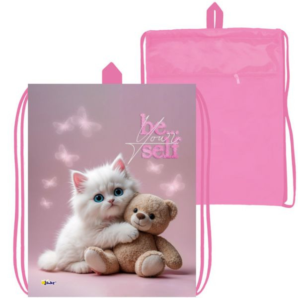 Сумка для обуви оникс "котик с мишкой" 37х47см светоотраж.