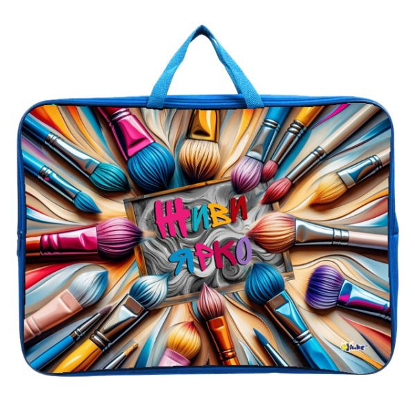 Папка-портфель для чертежей а3 оникс "живи ярко" текстиль