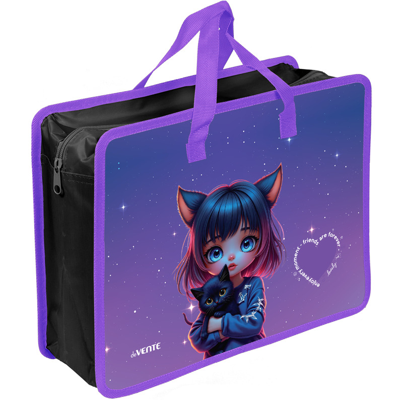 Папка-портфель пласт. а4+ devente "friends forever" 33,5х26х10см на молнии с ручками