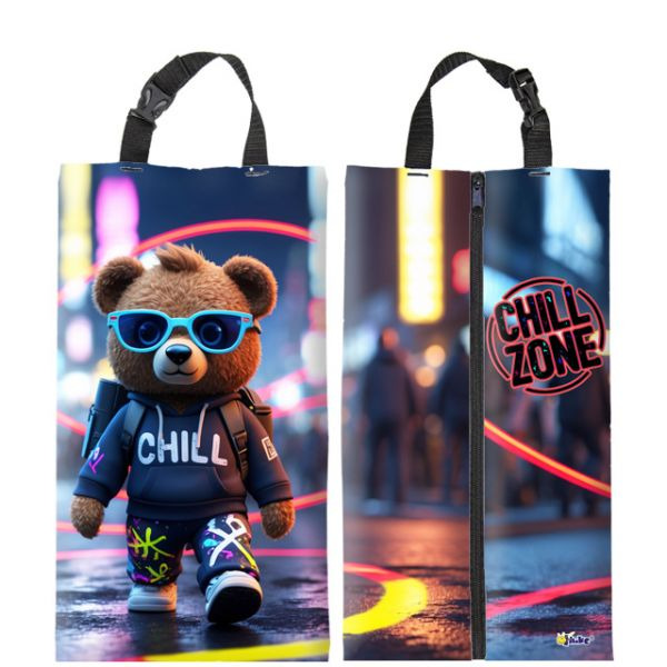 Сумка для обуви оникс "мишка на чилле" 38х11х20,5см