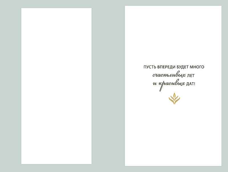 Открытка а5 "с юбилеем" пусть впереди... + конверт фольга текст