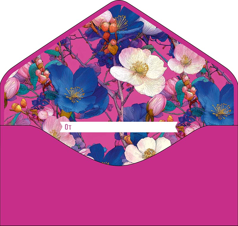 Конверт для денег "подарок" конгрев лак фольга