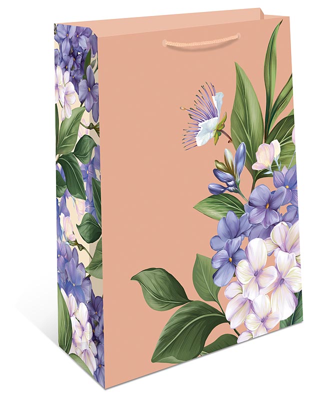 Пакет подарочный "цветы" (11,5х14,5х6,5см)