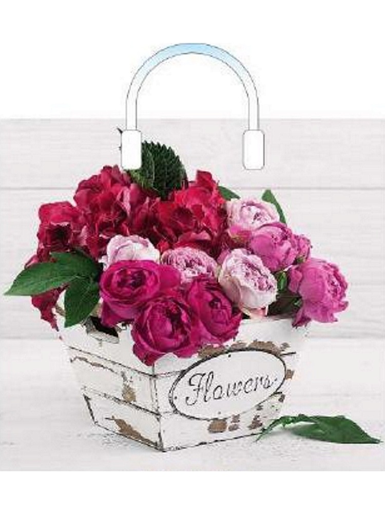 Пакет универсальный 38х34см "пинк" пл.ручка 90мкм