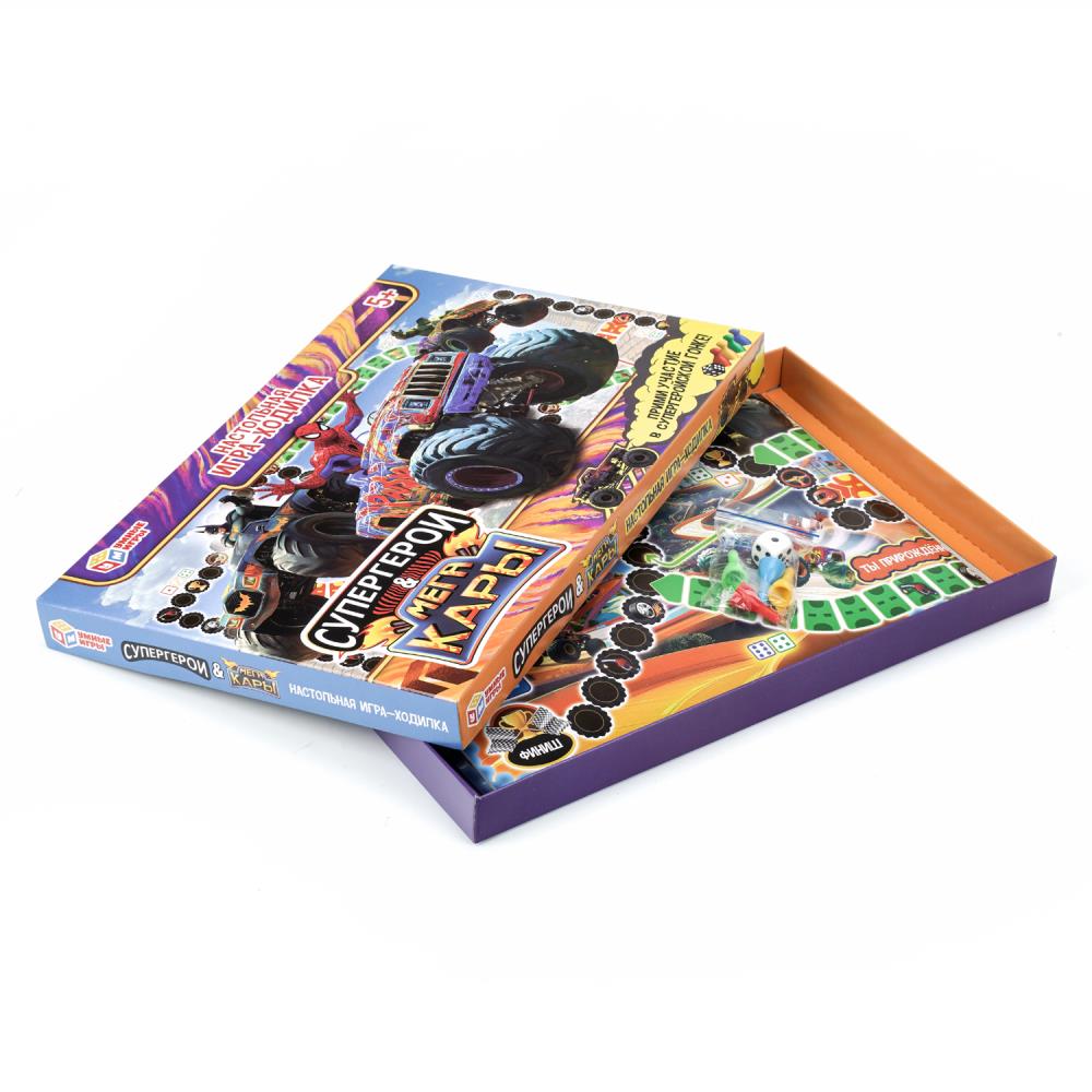 Игра ходилка "супергерои&мегакары" (умные игры) 5+