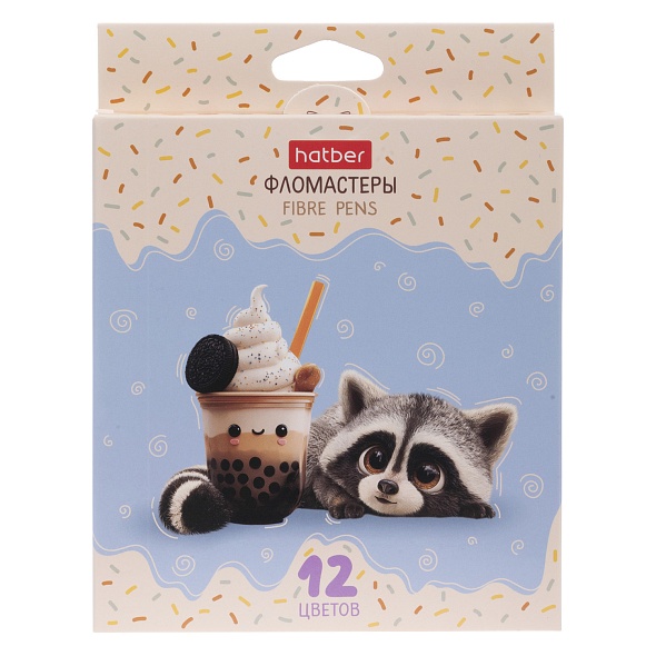 Фломастеры "вот енот" 12цв. (hatber) вент.колп.,к/уп.
