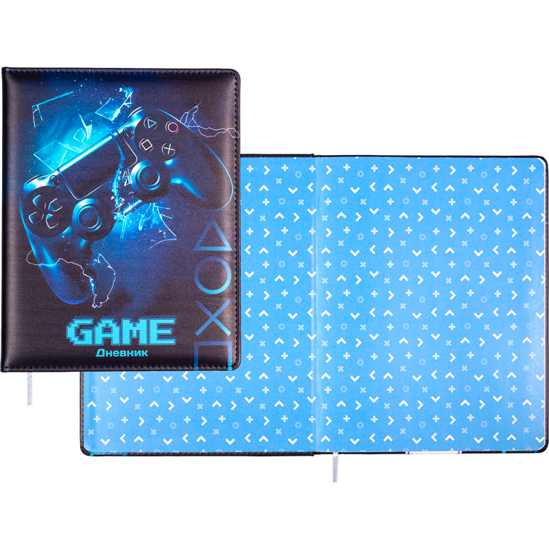 Дневник универс. тв.обл. "game" (attomex) кож.зам.