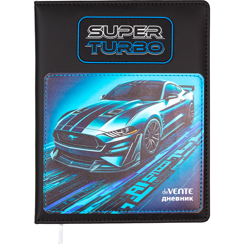 Дневник универс. тв.обл. "super turbo" (devente) кож.зам.,аппликация