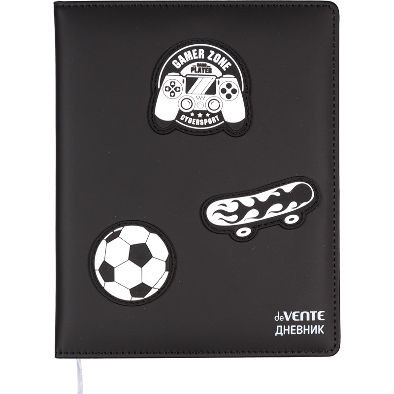 Дневник универс. тв.обл. "adventure zone" (devente) кож.зам.,аппликация