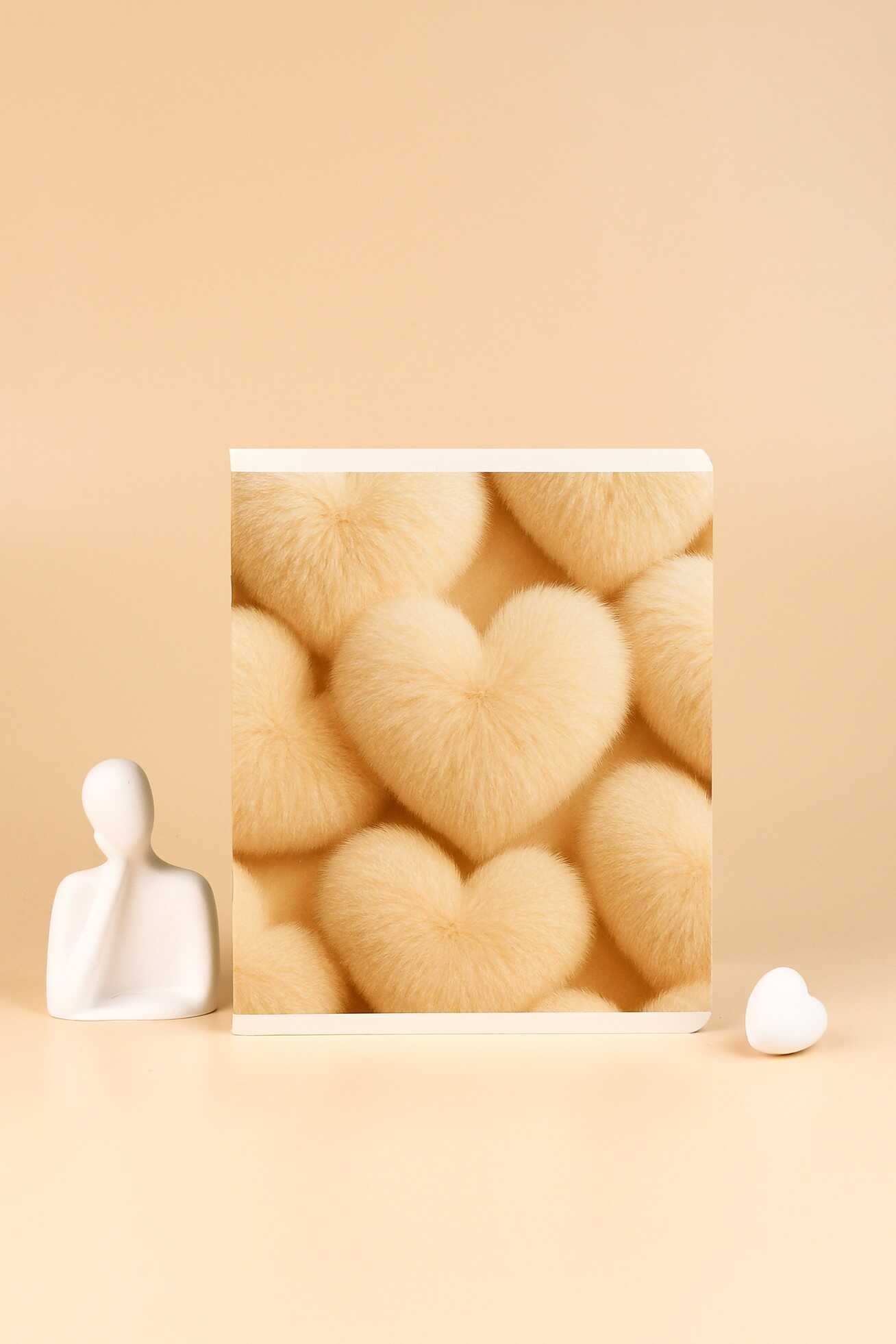 Тетрадь 48л. кл. "бежевые сердца" (феникс+) б/б,выб.лак,асс-т