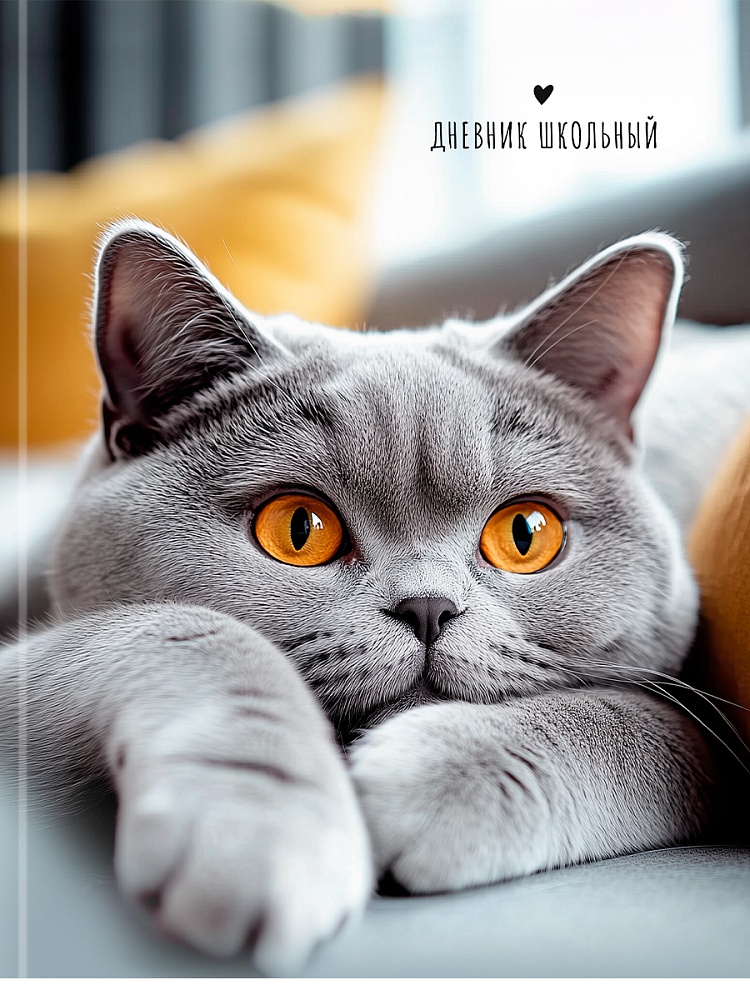 Дневник универс. тв.обл. "серый кот-1" (проф-пресс) глянц.лам.