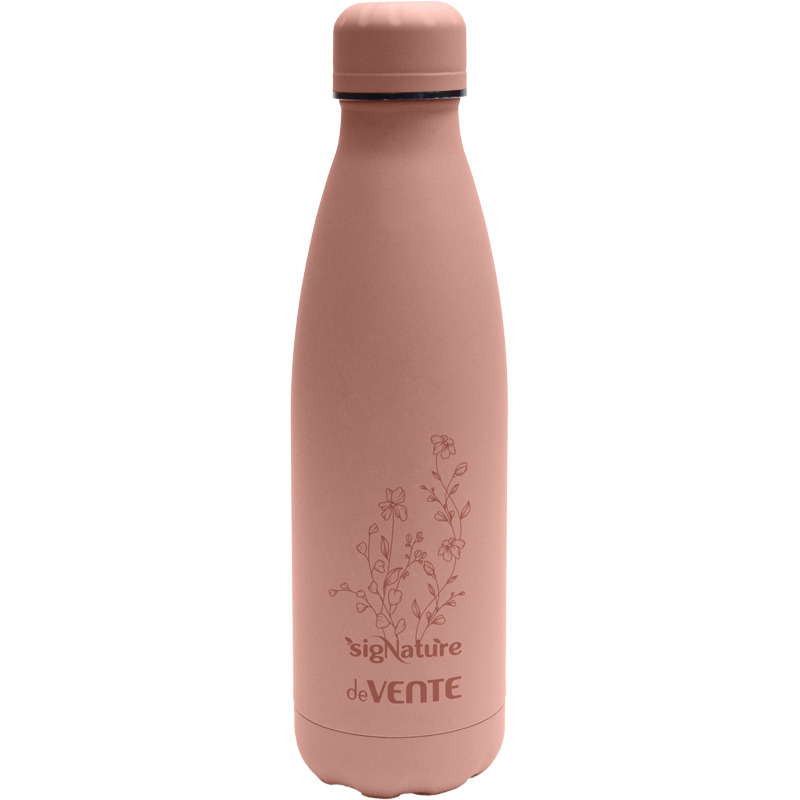 Бутылка-термос devente "signature" 500мл пудрово-розовая нерж.сталь