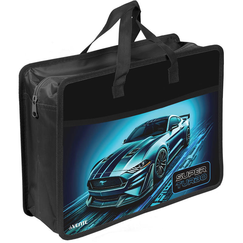 Папка-портфель пласт. а4+ devente "super turbo" 33,5х26х10см на молнии с ручками