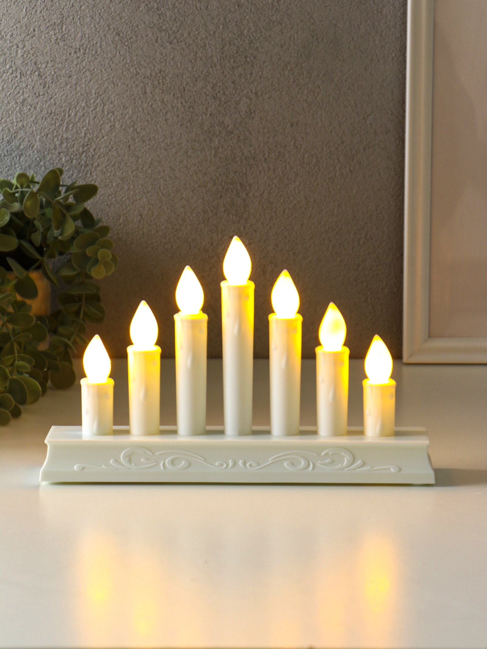 Фигура светодиодная свеча "рождественская горка" 23,7х5х15см на батарейках