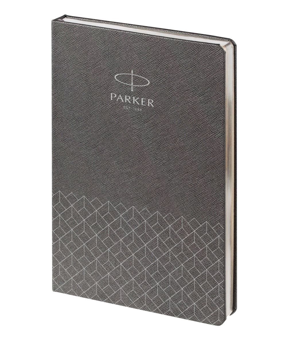 Ежедневник недатир. а5 parker серый кож.зам.